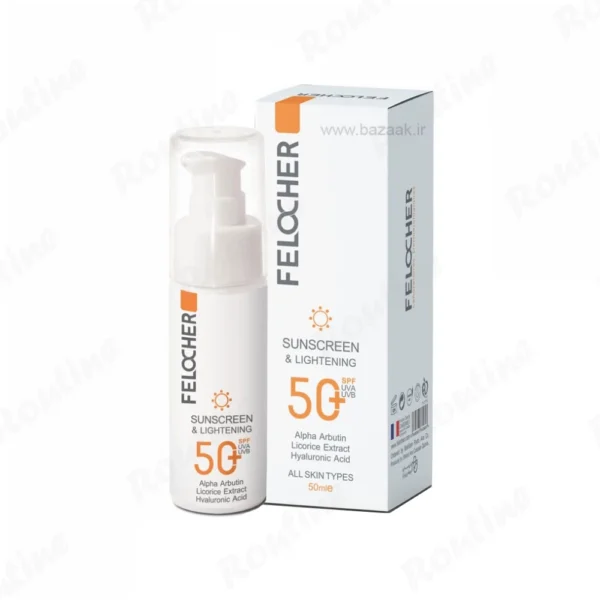 کرم ضدآفتاب و روشن کننده SPF 50 انواع پوست فلوچر 50 میلیلیتر
