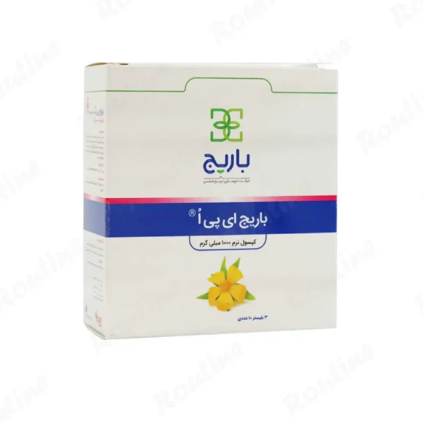 کپسول روغن گل مغربی EPO باریج اسانس 1000 میلیگرم 30 عدد