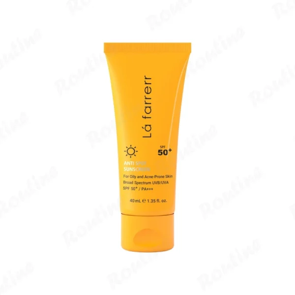 کرم ضدآفتاب ضدلک SPF 50 پوست چرب و مستعد آکنه بیرنگ لافارر