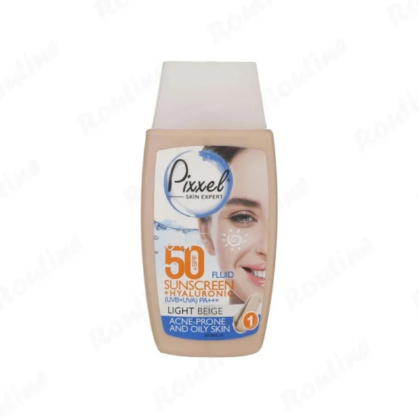 کرم ضدآفتاب SPF 50 پوست چرب و آکنهای بژ روشن پیکسل