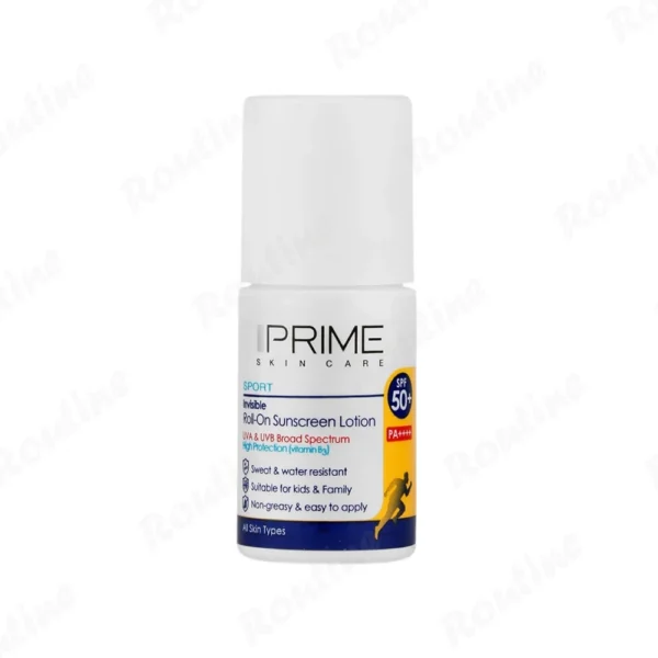 لوسیون ضدآفتاب رولی SPF 50 بیرنگ پرایم