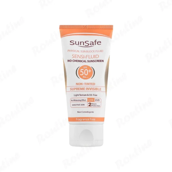 فلوئید ضدآفتاب فیزیکال SPF 50 پوست حساس و مستعد قرمزی سانسیف