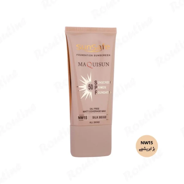 کرم ضدآفتاب کرمپودری SPF 50 بژ ابریشمی سان سیف 40 میلیلیتر