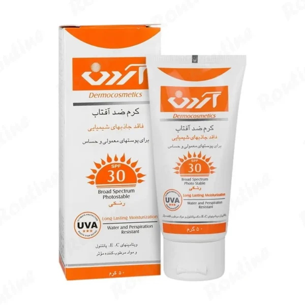 کرم ضد آفتاب رنگی SPF30 ویتامین C و E پوست معمولی و حساس آردن