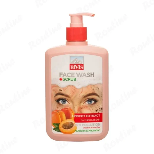 ژل شستشوی صورت اسکراب‌دار پوست نرمال قیسی بی‌ام‌اس 500 میلی‌لیتر