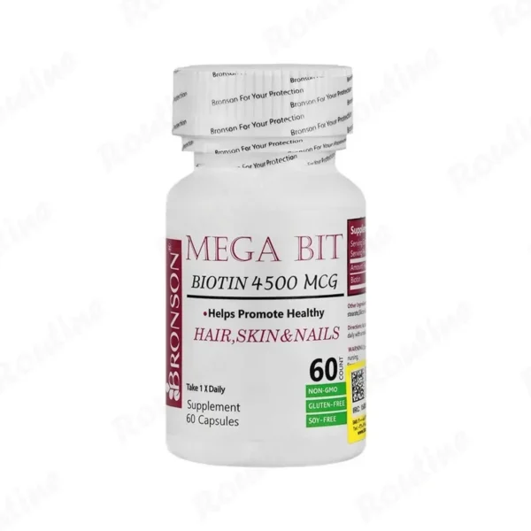 کپسول مگابیت بیوتین 4500 میکروگرم برونسون 60 عددی