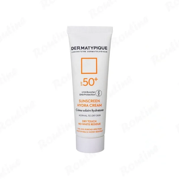 کرم ضد آفتاب SPF50 بی‌رنگ پوست خشک درماتیپیک
