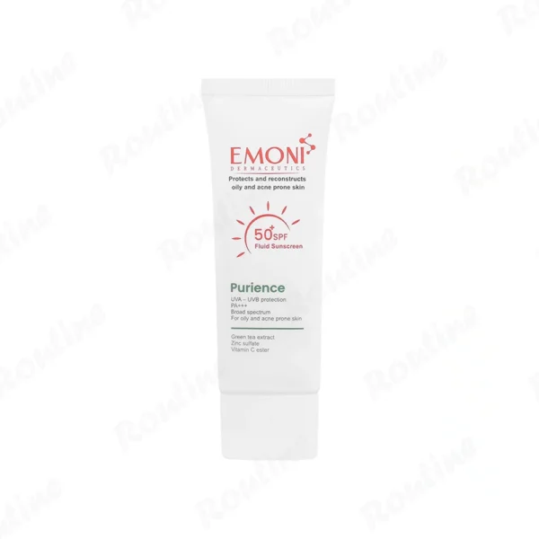 فلوئید ضد آفتاب بیرنگ پوست چرب SPF50 امونی