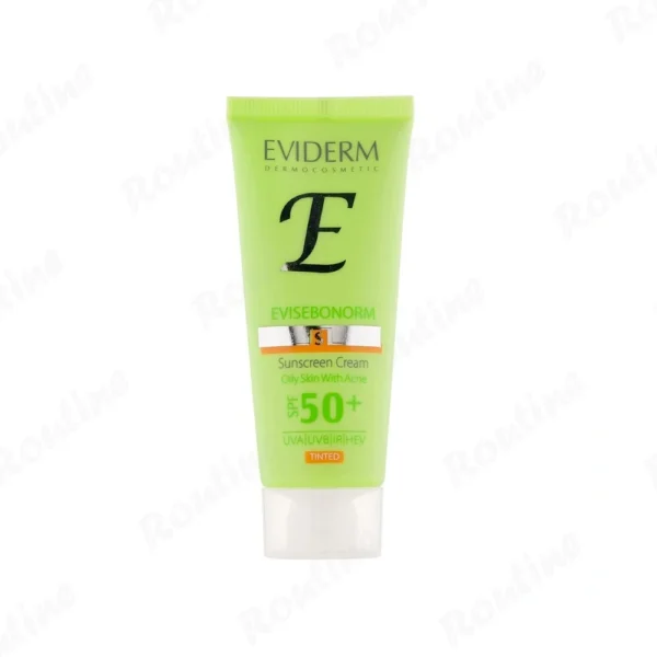 کرم ضد آفتاب رنگی پوست چرب و جوشدار SPF50 اوی سبونورم اویدرم