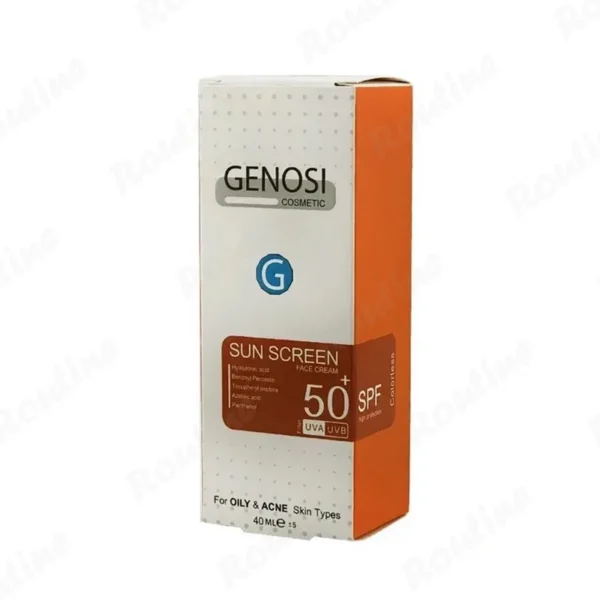 کرم ضد آفتاب بی‌رنگ پوست چرب SPF50 گنوسی