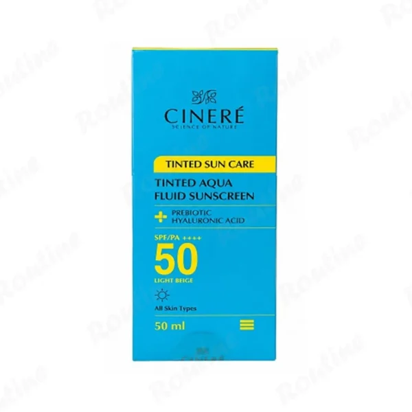 کرم ضد آفتاب رنگی SPF50 فاقد چربی بژ روشن سینره 50 میلی‌لیتر