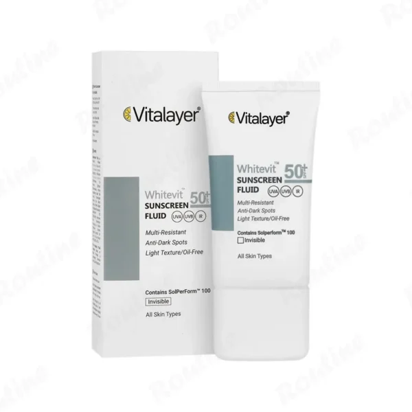 فلوئید ضد آفتاب و ضد لک SPF50 بیرنگ وایت ویت ویتالیر 50 میلیلیتر