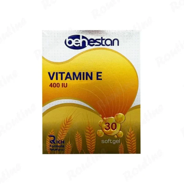 کپسول ژلاتینی ویتامین E 400 واحدی بهستان 30 عددی