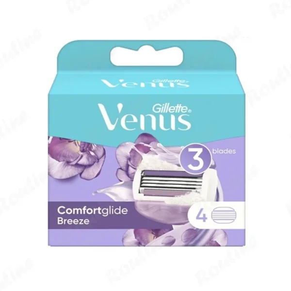 تیغ یدک ژیلت ونوس Breeze مخصوص بانوان 3 لبه 4 عددی
