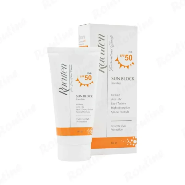 کرم ضد آفتاب بیرنگ SPF50 راکوتن مناسب پوست چرب