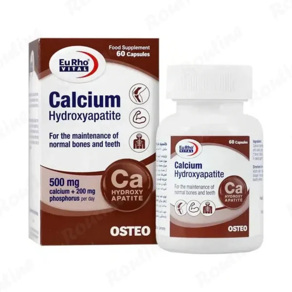 کپسول کلسیم هیدروکسیآپاتیت یوروویتال 60 عددی